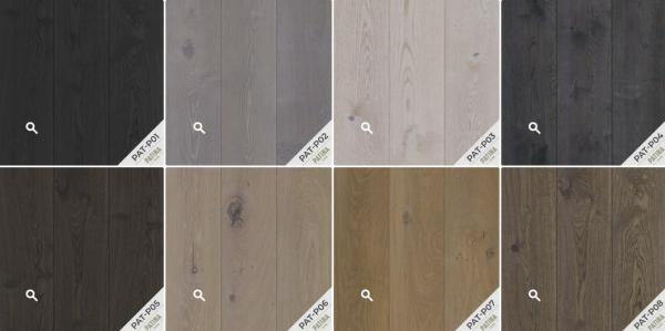 Eiche Landhausdiele Twin Plank Standard/Ruhig Sortierung 22cm breit, 1,00m²/Paket